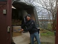 Погрузка для отправки в Луганск_декабрь 2014